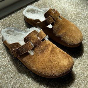 Shearling Birkenstock Clog